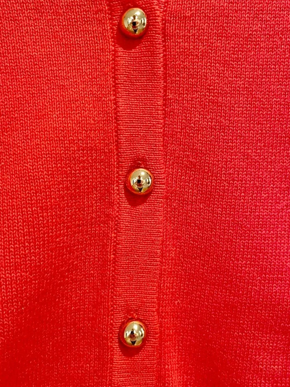 Janie and Jack Bright Coral Cardigan with Navy Trim - 12-18 mo.